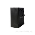 Customized Black Color Cosmetic Packaging Paper Bag